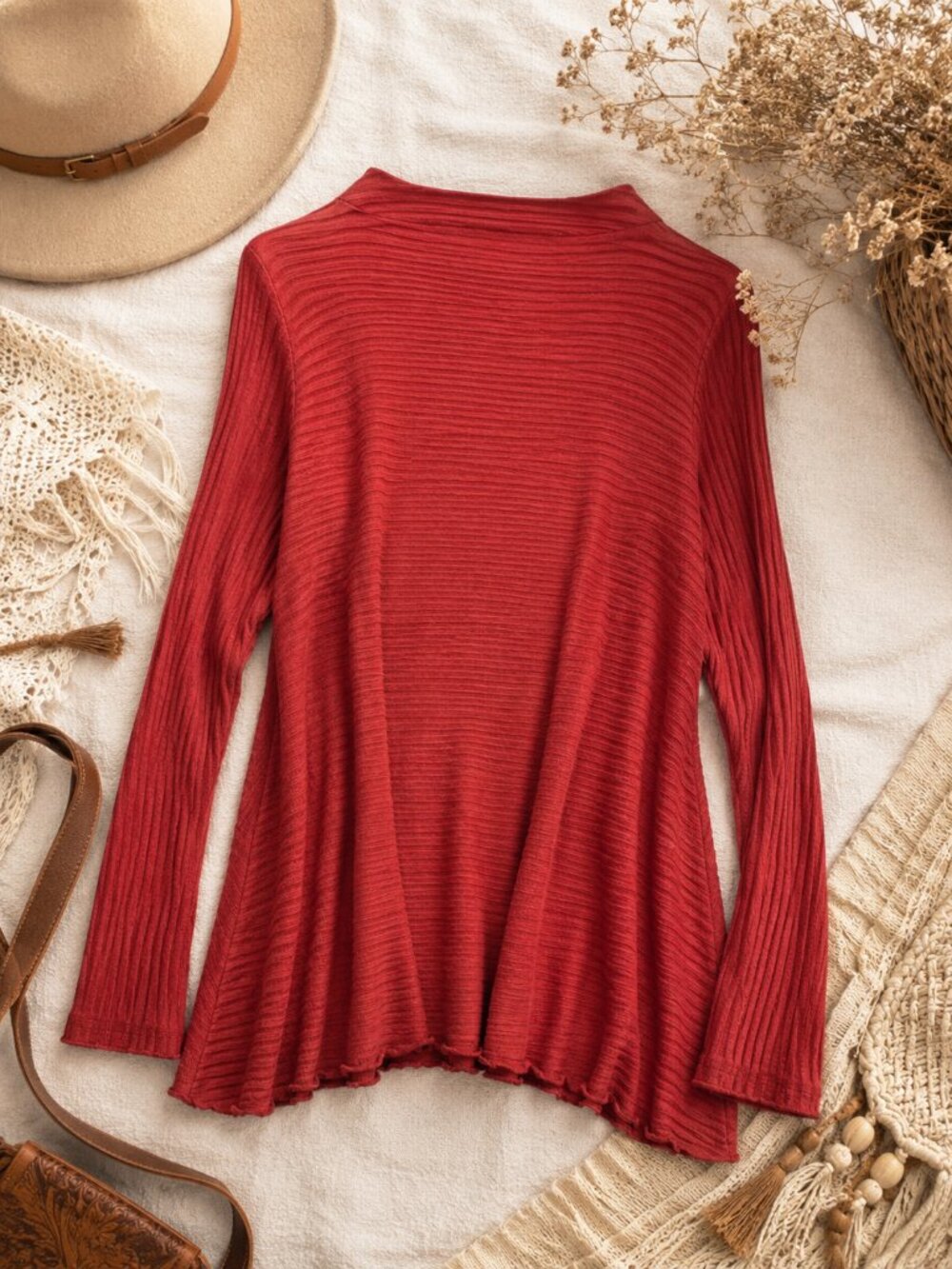 Free People Lover Rib Split Back Pullover | Size XXS | Cozy Ribbed Knit